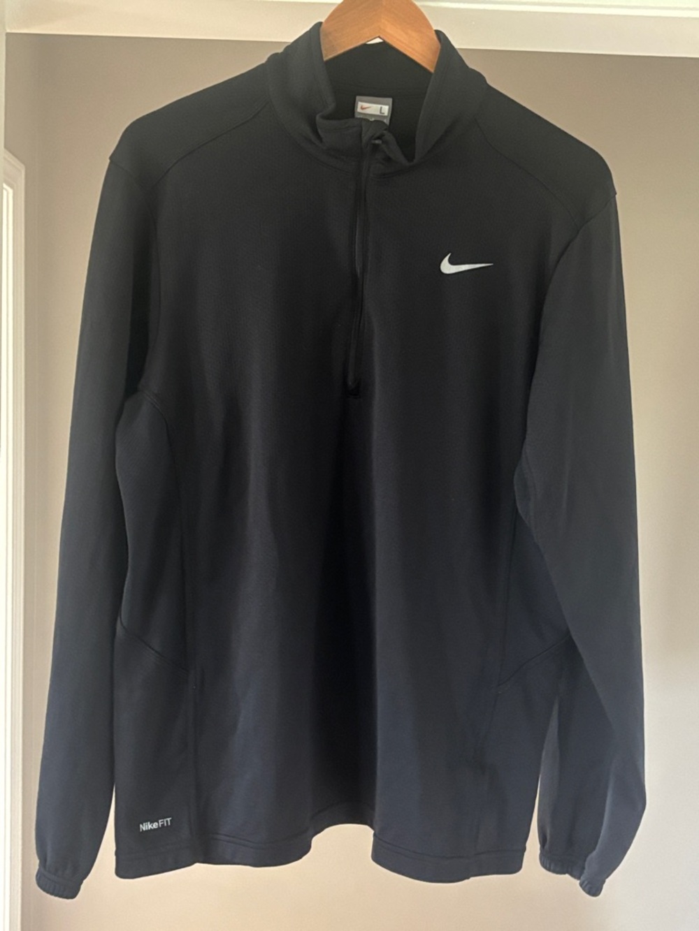 Nike Black Quarter-Zip Performance Pullover Jacket